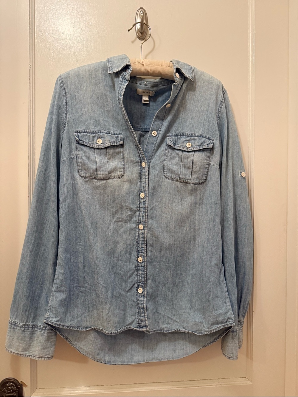 J Crew Keeper Chambray Shirt EUC